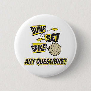 Stoß-Set-Spitzen-Volleyball-Geschenk Button