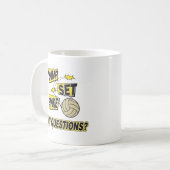 Stoß-Set-Spitzen-Volleyball-Geschenk Kaffeetasse (Vorderseite Links)