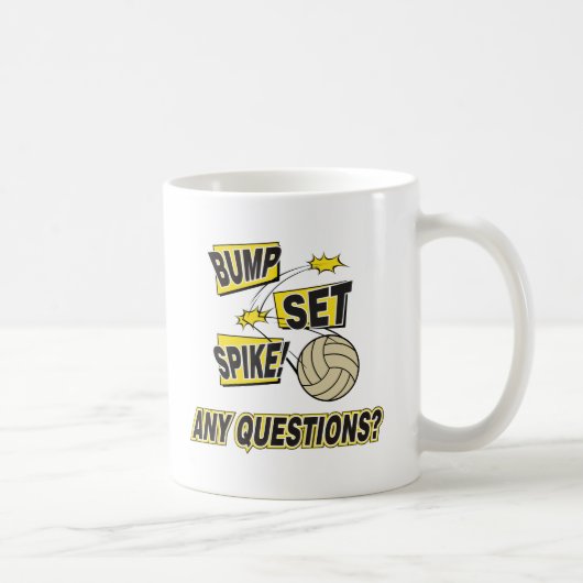 Stoß-Set-Spitzen-Volleyball-Geschenk Kaffeetasse (Rechts)