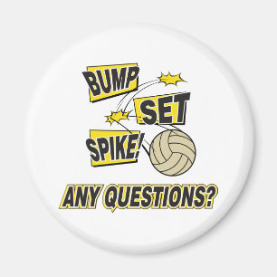 Stoß-Set-Spitzen-Volleyball-Geschenk Magnet