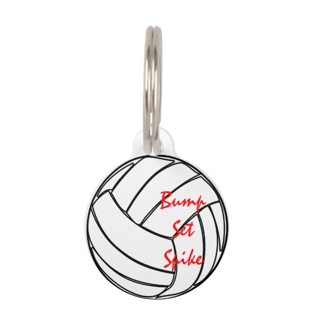 Stoß-Set-Spitzen-Volleyball Haustiermarke (Vorderseite)