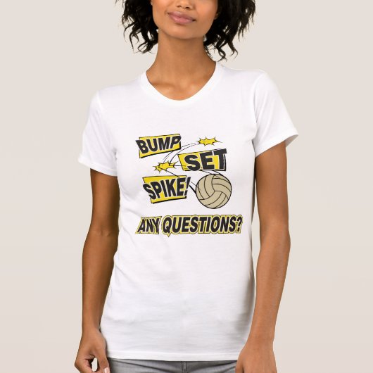 Stoß-Set-Spitzen-Volleyball T-Shirt (Vorderseite)