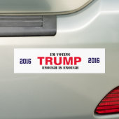 Stoßaufkleber des TRUMPFS 2016 GENUG ist GENUG Autoaufkleber (Auf Auto)
