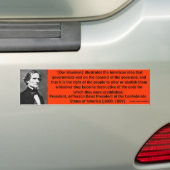 Stoßdämpfer 7 Präsidenten-Jefferson Davis Autoaufkleber (Auf Auto)