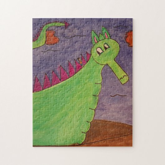 Stoßen der magische Drache - Aquarelle luft Puzzle (Vertikal)