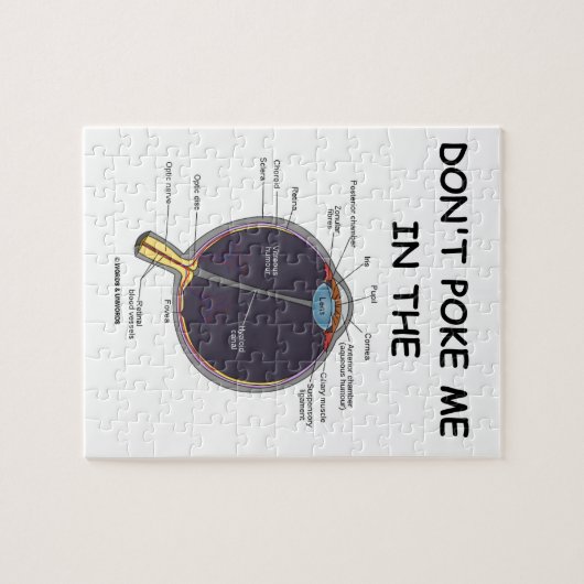 Stoßen Sie mich nicht im (Augen-Anatomie-) Spaß Puzzle (Horizontal)