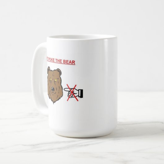 Stoßen Sie nicht den Bären Kaffeetasse (Vorderseite Links)