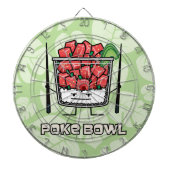 Stoßen Sie Salatessstäbchen aku roher Fische Dartscheibe (vorne)