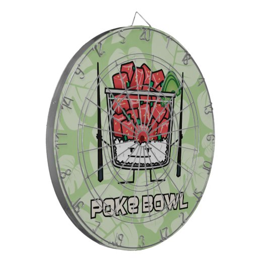 Stoßen Sie Salatessstäbchen aku roher Fische Dartscheibe (Vorderseite Links)