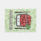 Stoßen Sie Salatessstäbchen aku roher Fische Fleecedecke (Vorderseite (Horizontal))