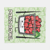 Stoßen Sie Salatessstäbchen aku roher Fische Fleecedecke (Vorderseite (Horizontal))