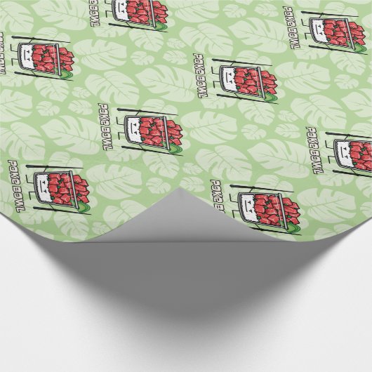 Stoßen Sie Salatessstäbchen aku roher Fische Geschenkpapier (Ecke)