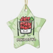 Stoßen Sie Salatessstäbchen aku roher Fische Keramik Ornament (Links)