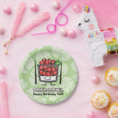 Stoßen Sie Salatessstäbchen aku roher Fische Pappteller (Party)