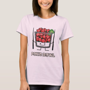 Stoßen Sie Salatessstäbchen aku roher Fische T-Shirt