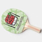 Stoßen Sie Salatessstäbchen aku roher Fische Tischtennis Schläger (Seitenansicht)