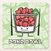 Stoßen Sie Salatessstäbchen aku roher Fische Untersetzer (Vorderseite)