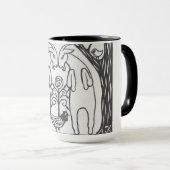 Stoßende Ziegen-Reise-Tasse Tasse (VorderseiteRechts)