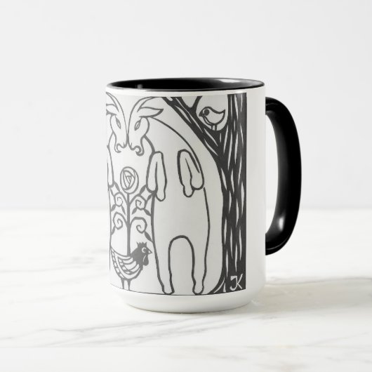 Stoßende Ziegen-Reise-Tasse Tasse (VorderseiteRechts)