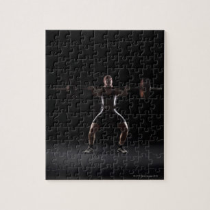 Stoßendes Gewicht des Weightlifter Puzzle