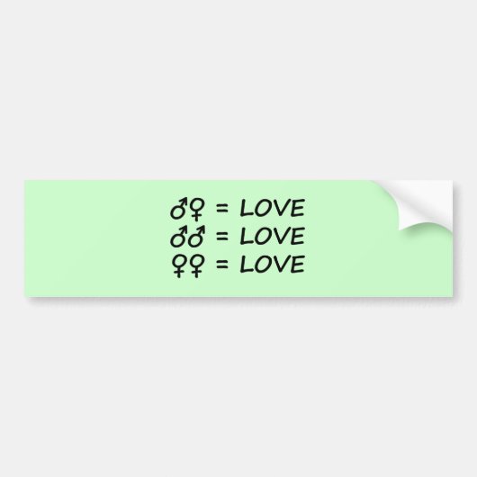 Stoßfänger der Liebe Autoaufkleber (Vorne)