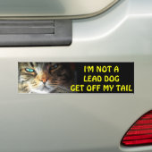 Stoßfängerkatze ist kein führender Hund Autoaufkleber (Auf Auto)