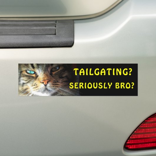 Stoßkatze: Tailgating? Ernsthaft Bro? Meme Autoaufkleber (Auf Auto)