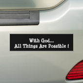 StoßStickerWith Gott… alle Sachen sind möglich! Autoaufkleber (Auf Auto)