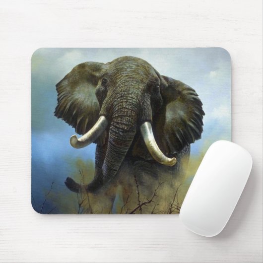 Stoßzähne, Elefanten Mousepad (Mit Mouse)
