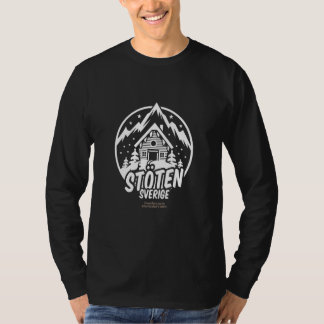 Stöten Sverige Schweden Ski Resort Lettering & Cha T-Shirt