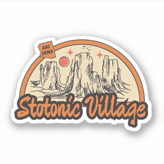 Stotonic Village, Arizona Sticker (Vorderseite)