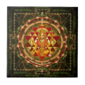 Stotram auf Devi Lakshmi - Shri Yantra- Fliese (Vorderseite)