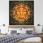 Stotram auf Devi Lakshmi - Shri Yantra Leinwanddruck (Insitu (Schlafzimmer))