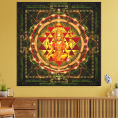 Stotram auf Devi Lakshmi - Shri Yantra Leinwanddruck (Insitu (Wohnzimmer))