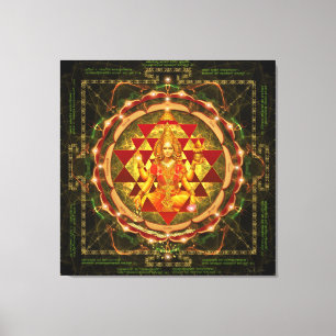 Stotram auf Devi Lakshmi - Shri Yantra Leinwanddruck