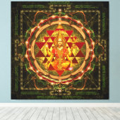 Stotram auf Devi Lakshmi - Shri Yantra Leinwanddruck (Insitu (Holzboden))
