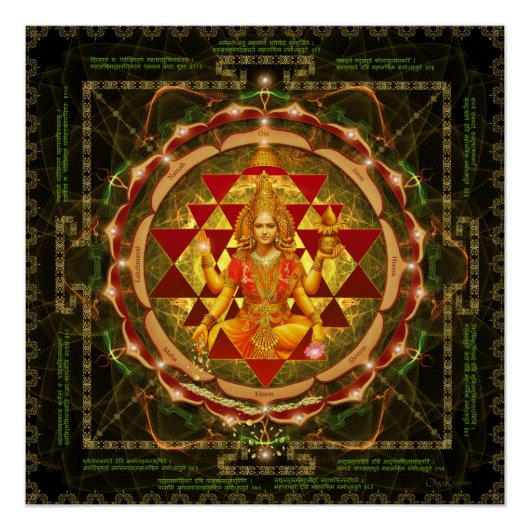 Stotram auf Devi Lakshmi - Shri Yantra- Mahalakshm Poster (Vorderseite)