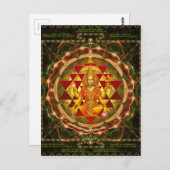 Stotram auf Devi Lakshmi - Shri Yantra- Mahalakshm Postkarte (Vorne/Hinten)