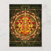 Stotram auf Devi Lakshmi - Shri Yantra- Mahalakshm Postkarte (Vorderseite)