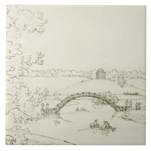 Stourhead, c.1780s (Feder auf Papier) Fliese (Vorderseite)