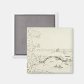 Stourhead, c.1780s (Stift und Tinte auf Papier) Magnet (Vorderseite/Rückseite)