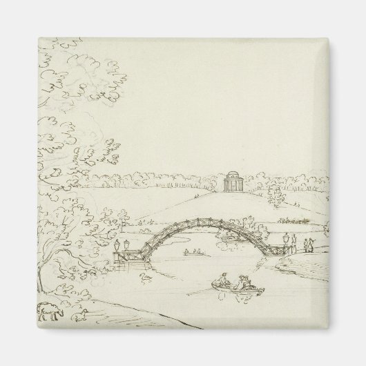 Stourhead, c.1780s (Stift und Tinte auf Papier) Magnet (Vorne)