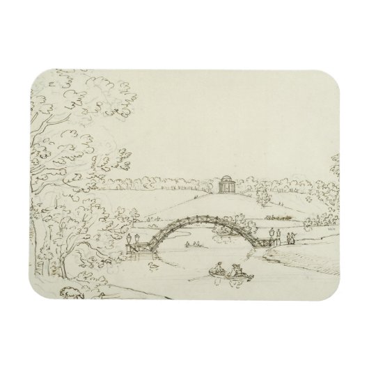 Stourhead, c.1780s (Stift und Tinte auf Papier) Magnet (Horizontal)