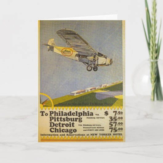 Stout Fluglinien Karte (Vorderseite)