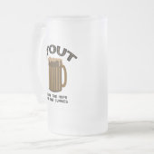 Stout Mattglas Bierglas (Vorderseite Links)