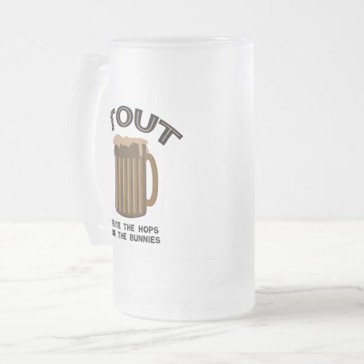 Stout Mattglas Bierglas (Vorderseite Links)