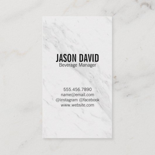 Stout Pint Biermarmor Visitenkarte (Rückseite)