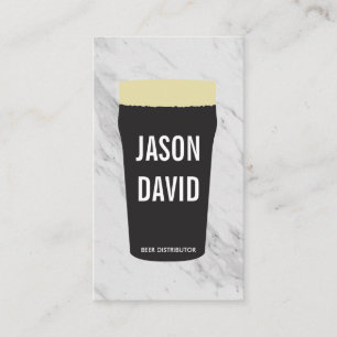 Stout Pint Biermarmor Visitenkarte