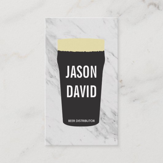 Stout Pint Biermarmor Visitenkarte (Vorderseite)