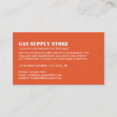 Stove Burner, Gasingenieur & Lieferant Visitenkarte (Rückseite)